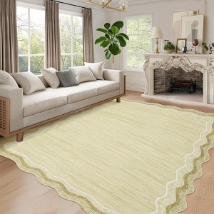 coucheta Area Rug for Living Room Modern Abstract Machine Washable Accent Carpet Non-Slip Low Pile Stain-Resistant No-Shedding - 1 of 4