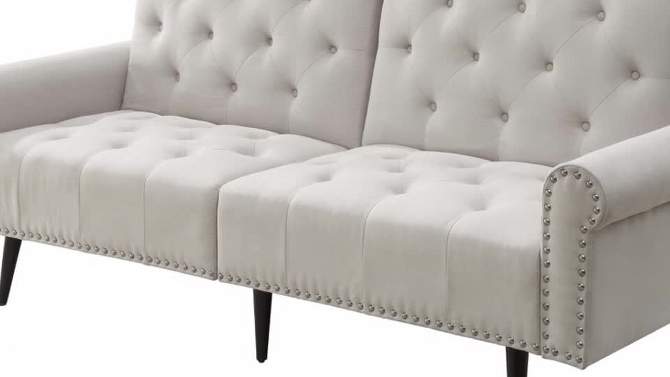 82&#34; Eiroa Sofa Beige Fabric - Acme Furniture, 2 of 9, play video