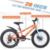 Aukfa Kids Mountain Bike Fat Tire 20 Inch 7 Speed Transmission with Fenders, Suitable for Girls and Boys Over 5 Years Old - 4 of 4