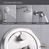 CASAINC 8" Wall Mounted Round Shower System with Hand Sprayer, Brushed Nickel - 4 of 4
