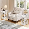 Tangkula End Tables w/Charging Station Set of 2 3-Tier Side Tables w/USB Ports & Outlets - 3 of 4