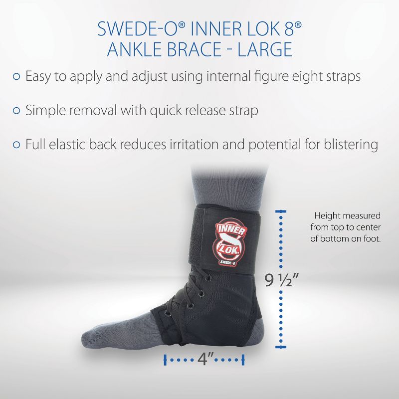 Core Products Swede-O Inner Lok 8 Ankle Brace, 5 of 8