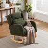 GDFStudio Aspen 27.2"W Modern High Backrest Boucle Rocking Chair with Two Side Pocket - 2 of 4