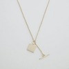 Gwyneth Toggle Necklace in Gold, Rose Gold, Silver - Honeycat - 3 of 4