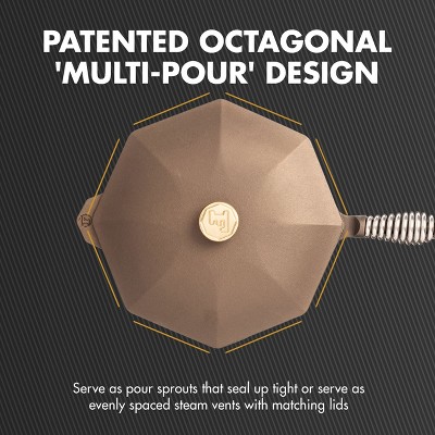 Bronze 12" Octagonal Cast Iron Skillet with Lid