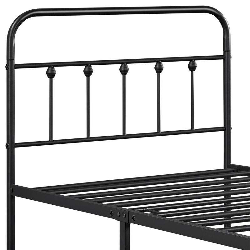 Yaheetech Iron Platform Bed Frame with High Headboard and Footboard, 4 of 7