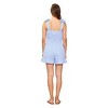 Women's ROSE SLEEVED BUTTON UP STRIPED ROMPER - SKIES ARE BLUE - 2 of 4