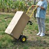 Hand Truck Dolly 2 Wheel Dolly Cart And 4 Wheel Push Cart With Swivel Wheels 330 LBS Capacity,abstract,yellow,33in,2.75ft - 2 of 4