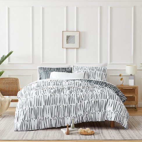 Gray Braydon Reversible Stripe Comforter Mini Set King/california King :  Target