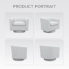 AZL1 Life Concept Accent Chairs Swivel with Ottoman Modern Single Sofa Upholstered Armchair with Storage Space for Home, Gray, 25.79"*29.13"*25.98" - 2 of 4
