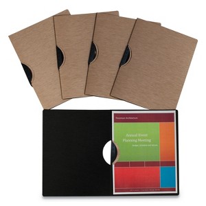 C-Line Modern Metallic Executive Style Report Cover Swing Clip - 8.5 "x 11" - Bronze - Case of 5 - 1 of 4