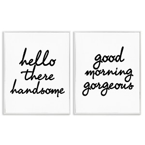 Stupell Industries Handsome & Gorgeous Greetings, 11" x 14" - 1 of 4