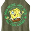 Women's - SpongeBob SquarePants - Who Needs Luck With This Charm Graphic High Neck Tank - 2 of 4