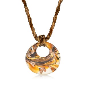 Ross-Simons Italian Murano Glass Pendant Necklace in 18kt Gold Over Sterling - 1 of 4