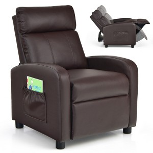 Infans Kids Recliner Chair Adjustable Leather Sofa Armchair w/ Footrest Side Pocket - 1 of 4