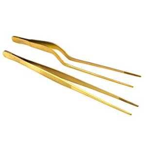 O'Creme Culinary Stainless Steel Tweezer Tongs Set of 2 - 1 of 3