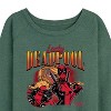 Women's - Marvel - Lady Deadpool Lightweight French Terry Wide Neck Long Sleeve Shirt - 2 of 4