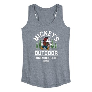 Women's - Disney - Mickey's Outdoor Adventure Club Graphic Racerback Tank - 1 of 4