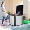 Okak 50 Gallon Water-Proof Deck Box, Lockable Resin Patio Storage Box, Outdoor Storage for Pool Accessories, Garden Tools - 2 of 4