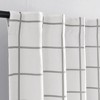 Urban Square Grid 100% Lined Back Tab/Rod Pocket Blackout Window Curtain Panels White/Gray 42X84 Set - 3 of 4