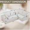 WJSHome 104 Inch Modular Sectional Cloud Couch, Boneless Sofa with Deep Seat, Comfy Fluffy Couch with L-Shaped Chaise,Right-Facing Chaise - 2 of 4