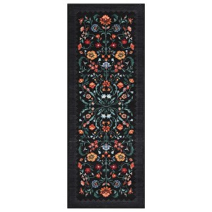 Washable Vintage Floral Living Room Rugs, Soft Large Farmhouse Bedroom Carpet, Non Slip Stain Resistant Floor Cover for Dining Room Kitchen - 1 of 4