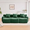 Aukfa Modular Teddy Fabric Sofa,Convertible Modular Sectional Sofa Set , 3-Seats with 1/2/3 Ottoman Soft Boneless Design for Living Room - 3 of 4