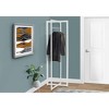 Coat Rack, Hall Tree, Free Standing, Hanging Bar, Entryway, 72"h, Bedroom, White Metal, Contemporary, Modern - 2 of 4