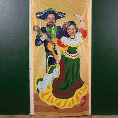 Fun Express Fiesta Couple Photo Door Banner - Party Decor - 1 Piece