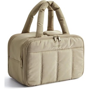 Puffy Travel Toiletry Bag for Women, Lightweight Cosmetic Makeup Organizer with Handle for Travel Essentials - 1 of 4