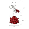 Wrapables Crystal Bling Key Chain Keyring with Tassel Car Purse Handbag Pendant, Rose - 2 of 4