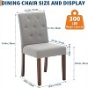 Acekool Set of 6 Washable Chairs - 22" Wide Linen Seats w/Steel Frame, Sage for Small Spaces & Gatherings - 3 of 4