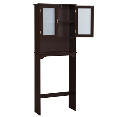 Yaheetech Modern Free-Standing Over-the-Toilet Storage with Cabinet and Shelf for Bathroom