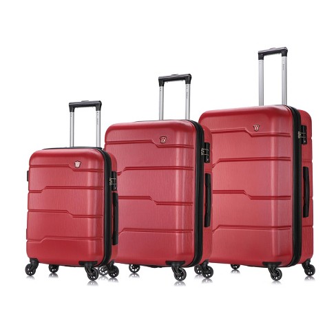Dukap Rodez Lightweight 3pc Hardside Checked Luggage Set - Red : Target