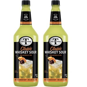 Mr & Mrs T Whiskey Sour, 1L Bottle, 2 Pack – Premium Cocktail Mixer, Ready to Use - 1 of 4