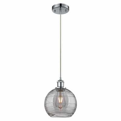 Ballston - 1 Light Athens Deco Swirl Mini Pendant In IndustrialStyle-10 Inches Tall and 8 Inches Wide