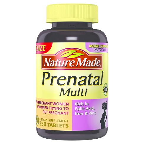 Nature Made Prenatal Multivitamin Dietary Supplement Tablets - 250ct ...