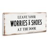 Stupell Industries Worries & Shoes At Door Phrase, 24" x 10" - 3 of 4