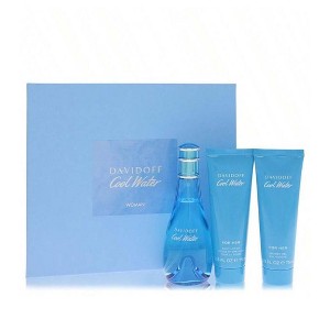 Cool Water 3 Pcs Set For Women: 3.4 Eau De Toilette Spray + 2.5 Shower Gel + 2.5 Body Lotion. - 1 of 1
