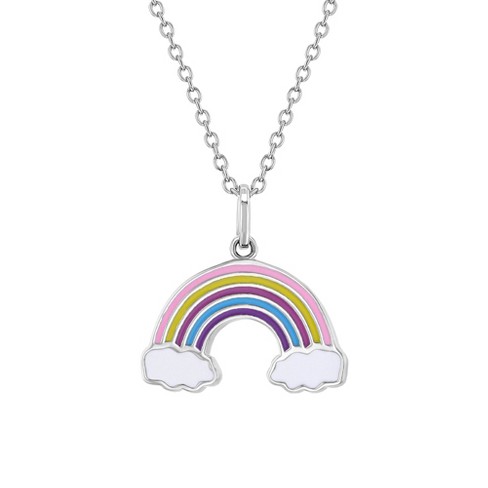 Girls' Colorful Rainbow Sterling Silver Necklace - In Season Jewelry ...