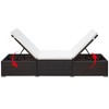 vidaXL Sun Lounger with Cushion Poly Rattan Brown - 4 of 4