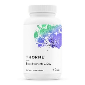 THORNE Basic Nutrients 2/Day - Comprehensive Daily Multivitamin with Optimal Bioavailability - Gluten-Free, Dairy-Free - 60 Capsules - 30 Servings - 1 of 4