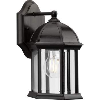 Progress Lighting Dillard 1-Light Outdoor Wall Lantern, Antique Bronze, Clear Beveled Glass. Ideal for porch, patio, or outdoor living space.