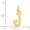 Black Bow Jewelry 14k Yellow Gold, Madison Collection, Medium Script Initial Pendant A-W - 4 of 4