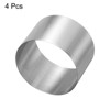 Unique Bargains Stainless Steel Seamless Nonstick Mirror Coating Round Cake Ring 4 Pcs - 3 of 4
