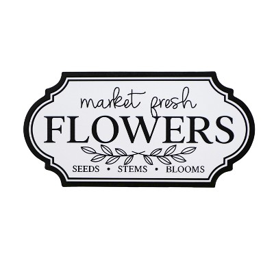 VIP Metal 24 in. White Metal "Market Fresh" Sign