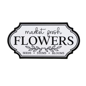 VIP Metal 24 in. White Metal "Market Fresh" Sign - 1 of 2