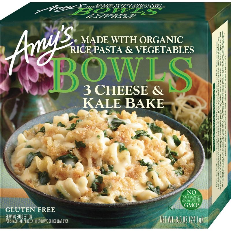 Amy&#39;s Gluten Free Frozen Three Cheese Kale Bowl - 8.5oz, 1 of 7