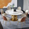Coolbibila Dining Room Chairs Set Of 2,Modern PU Leather Upholstered Dining Table Chair With Metal Legs,Kitchen Dining Armless Chairs - 2 of 4