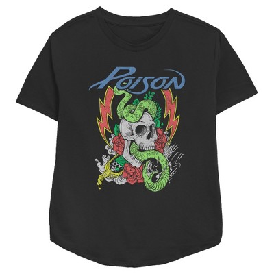 Women's Poison Skull and Snake T-Shirt